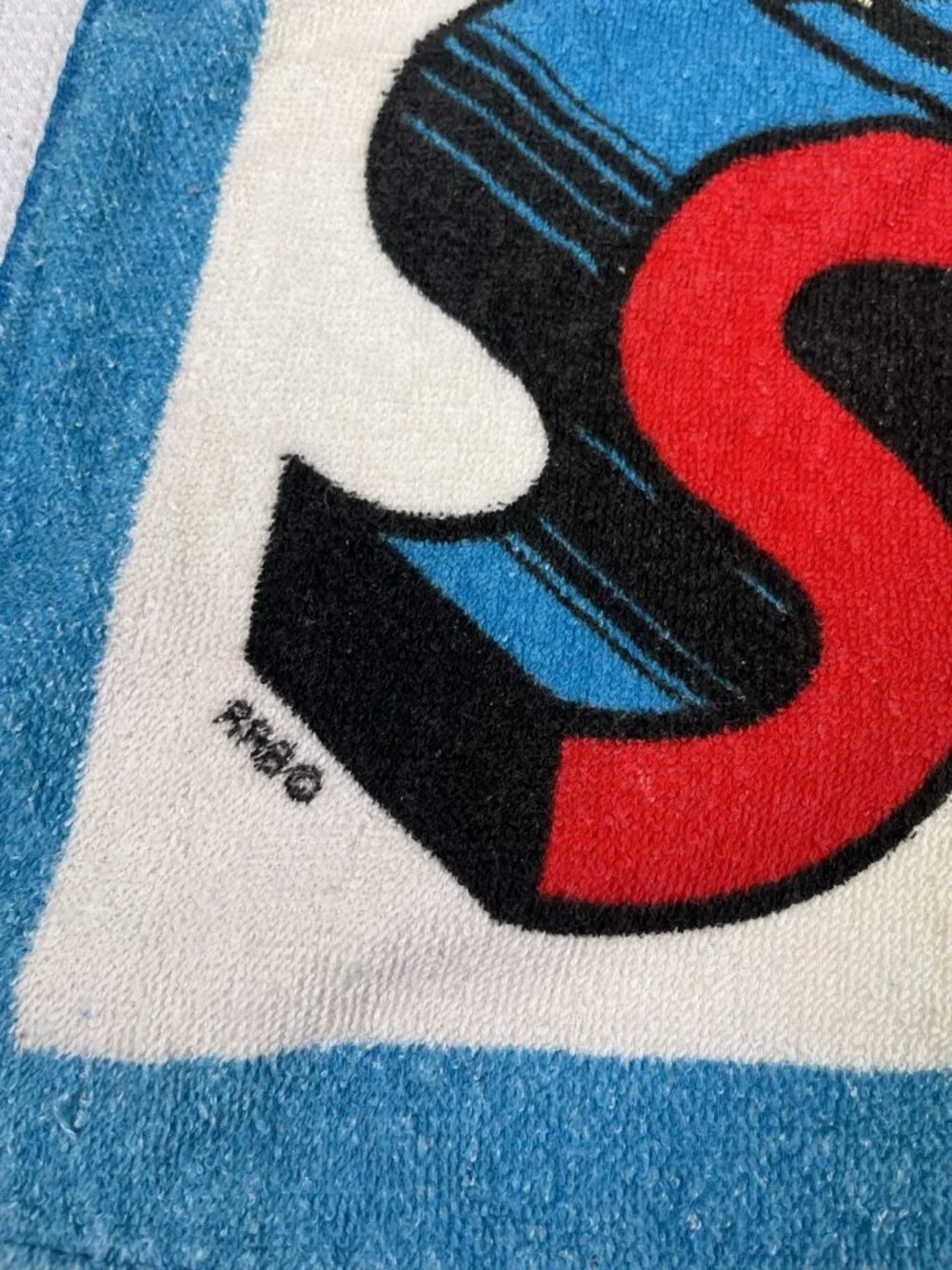 Vintage 1982 Superman DC Comics Beach Bath Towel R.A. Briggs Retro Superhero